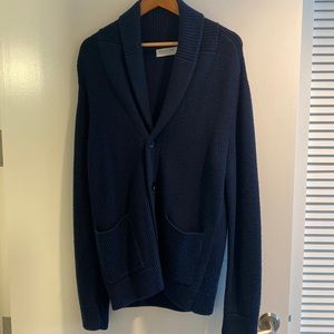 Everlane Navy Wool Cardigan